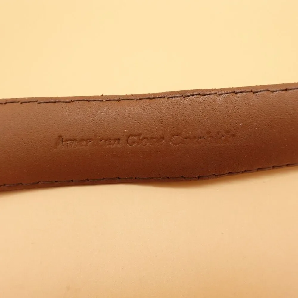 Johnston & Murphy Belt Mens Size 38 Brown American Glove Cowhide Leather Classic